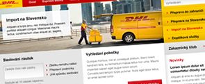 Firemní web DHL Express